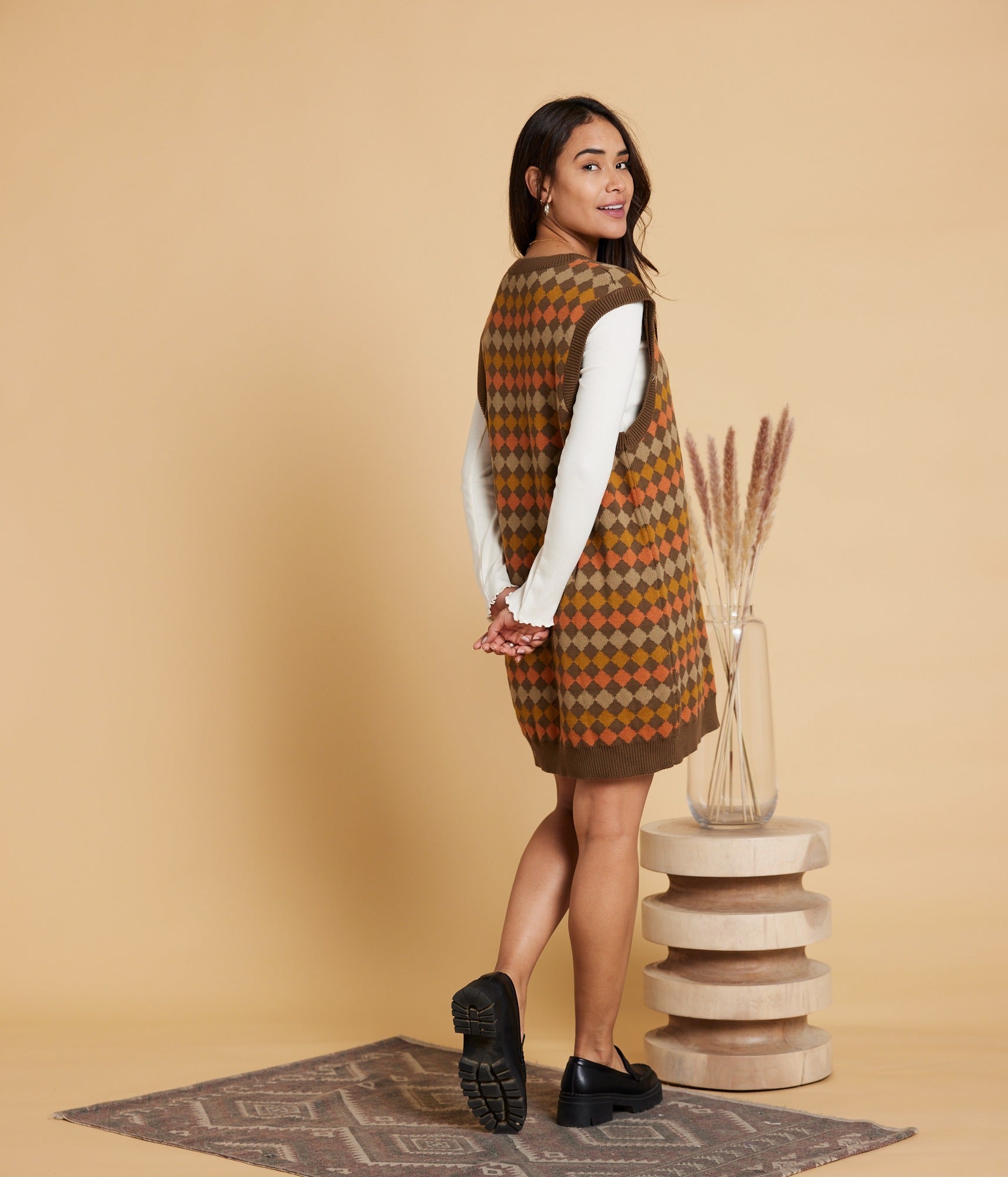 Edna Sweater Dress - Teak Ombre