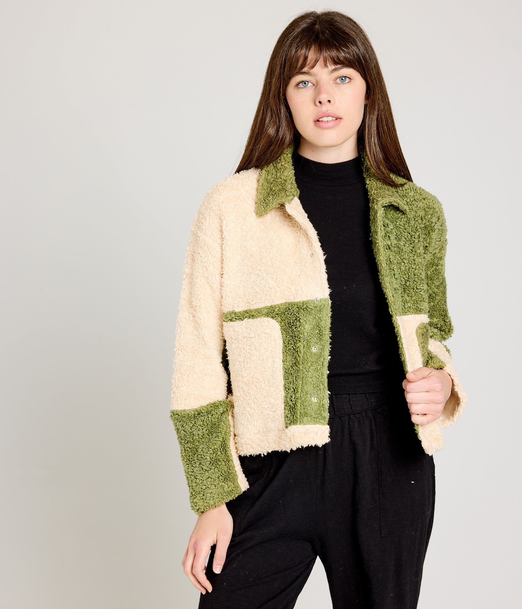 Libby Sherpa Jacket - Pear