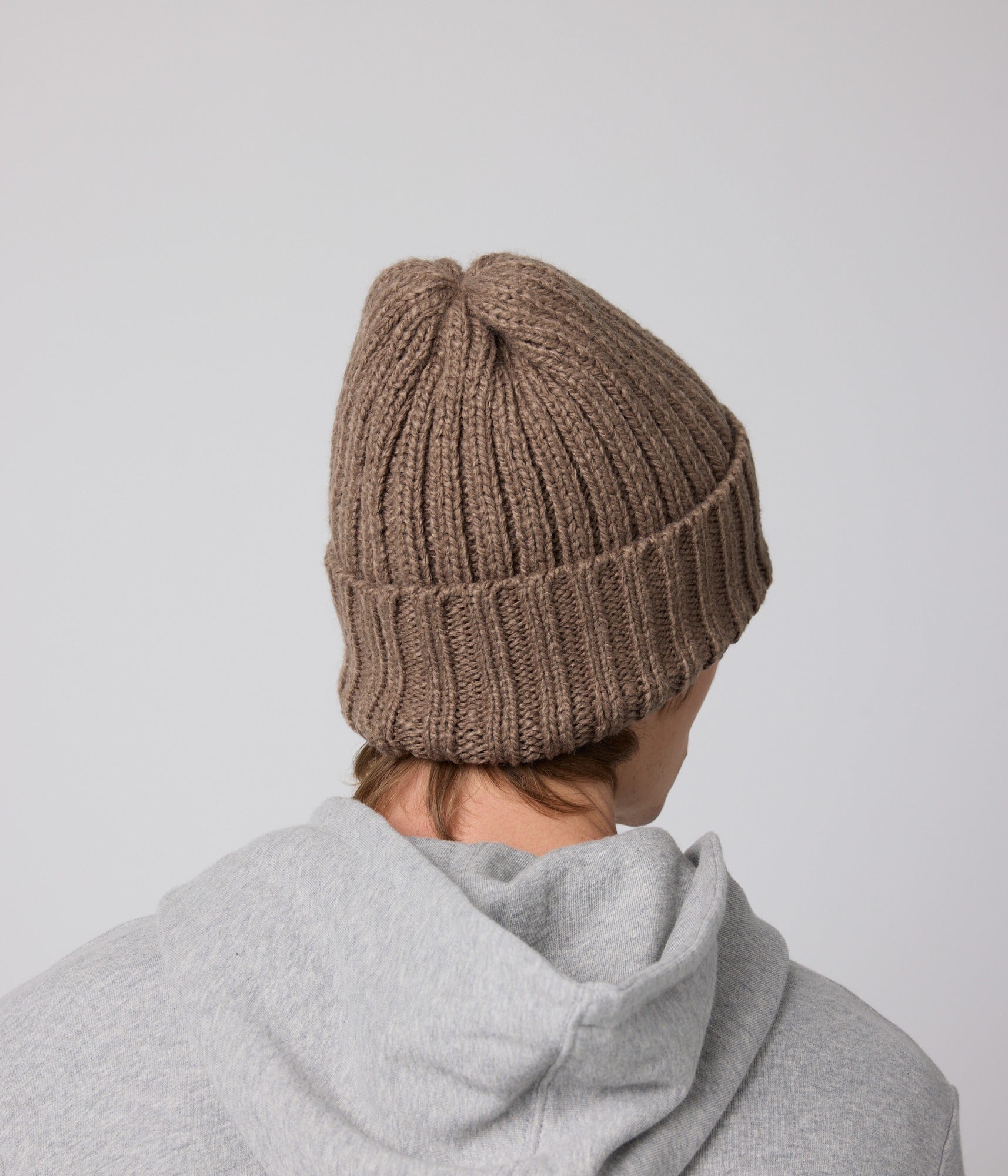 Wide Ribbed Beanie - Pine Bark