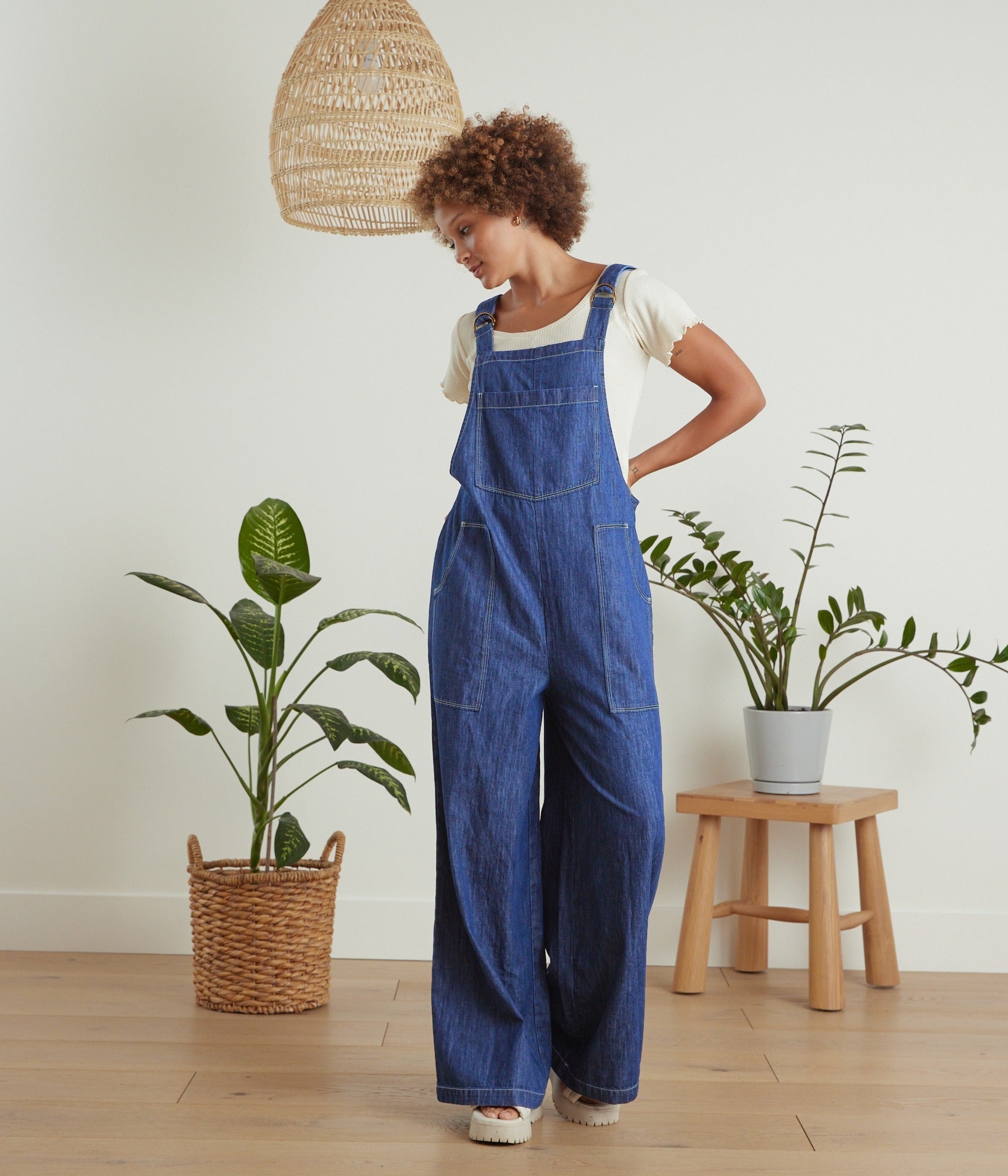 Georgia Overall - Dark Wash