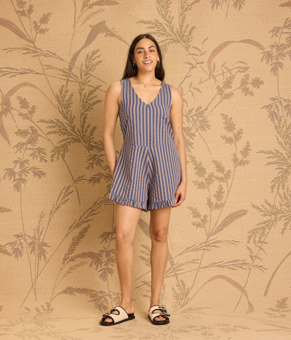 Heaven Romper - Indigo/Tearose