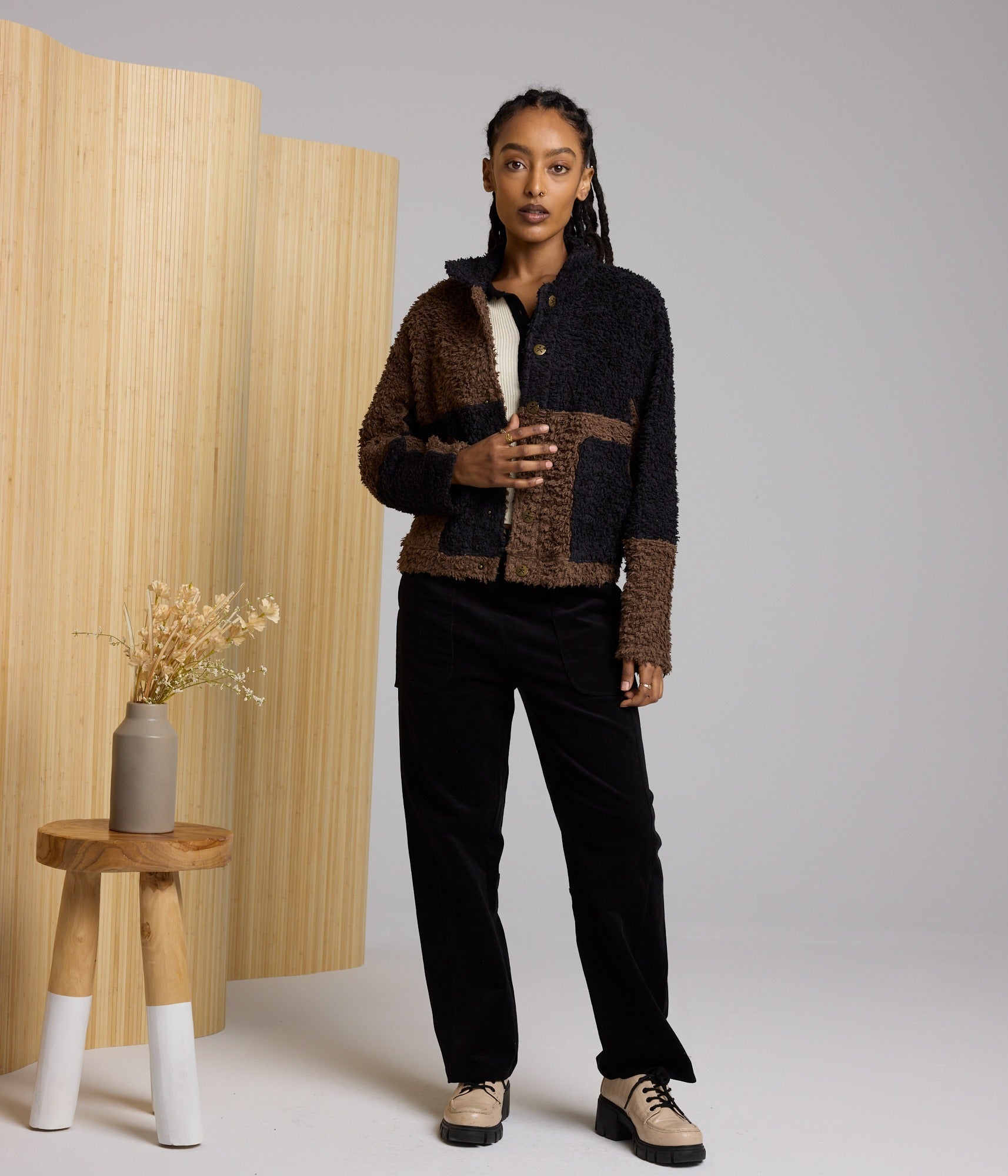 Libby Sherpa Jacket - Black
