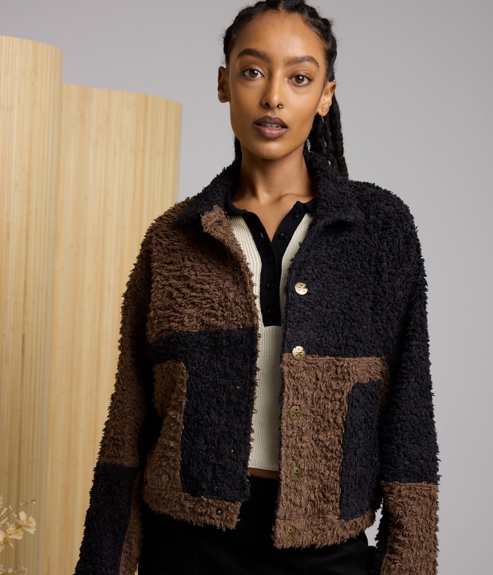 Libby Sherpa Jacket - Black