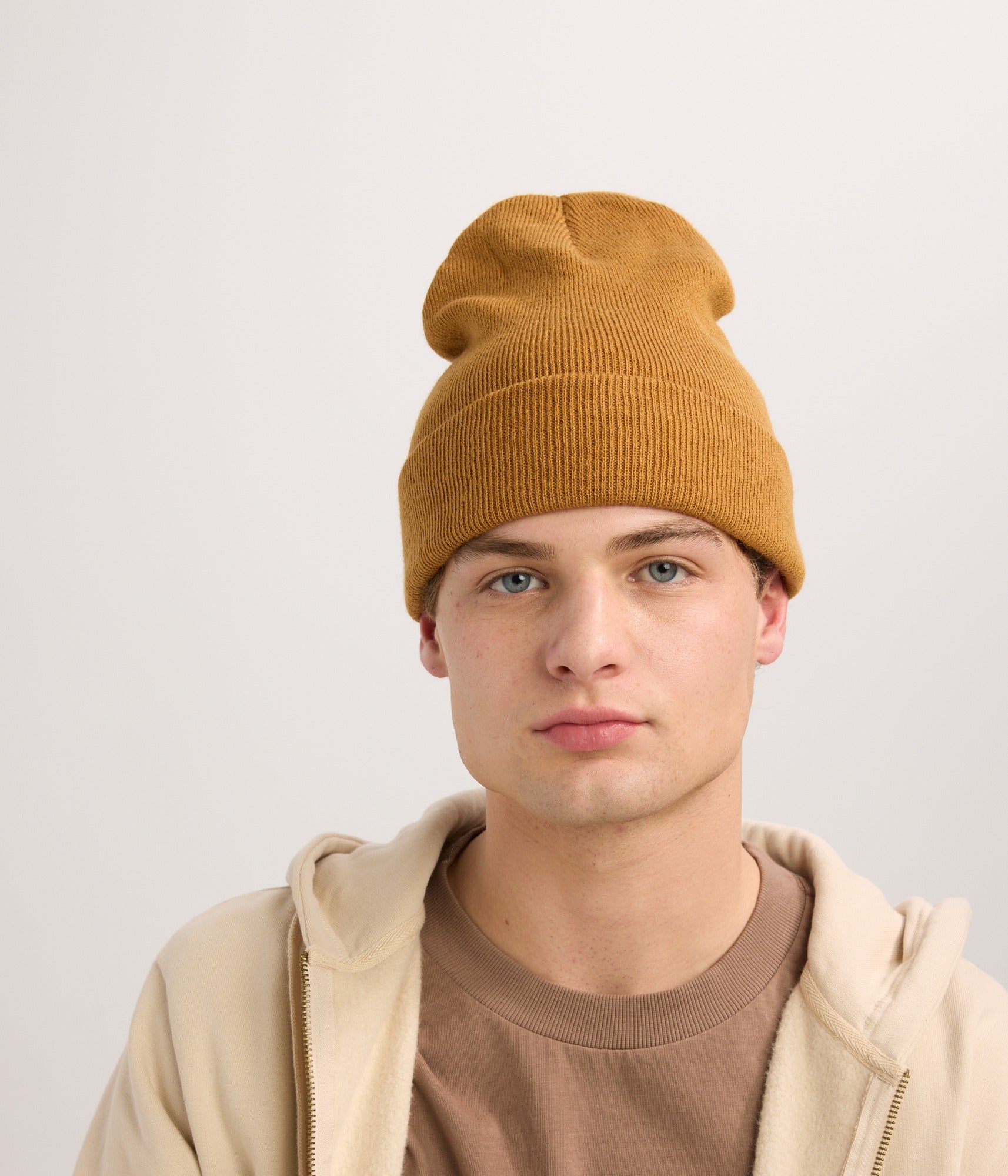 Tall Cuff Beanie - Turmeric