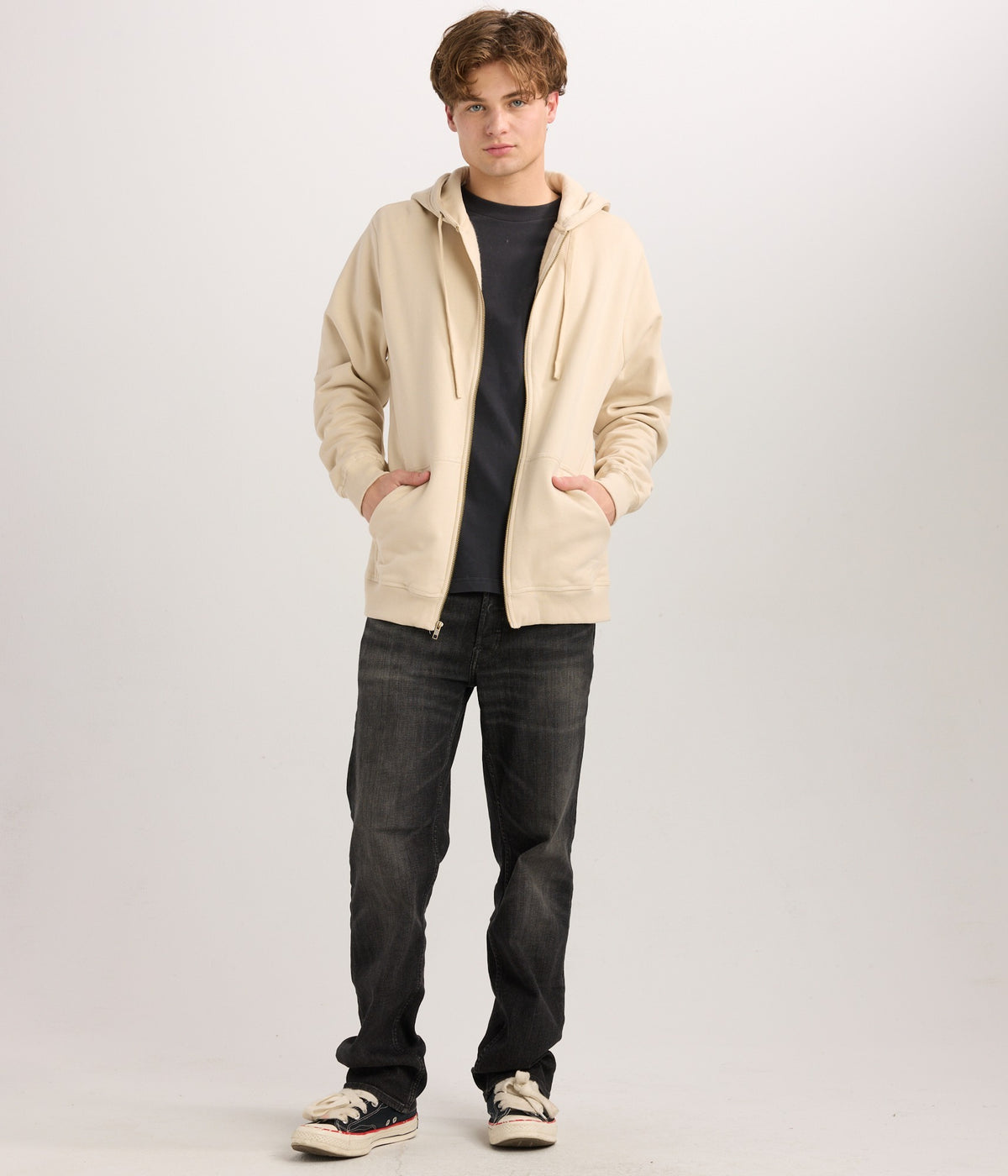 Unisex Zip Hoodie - Taupe