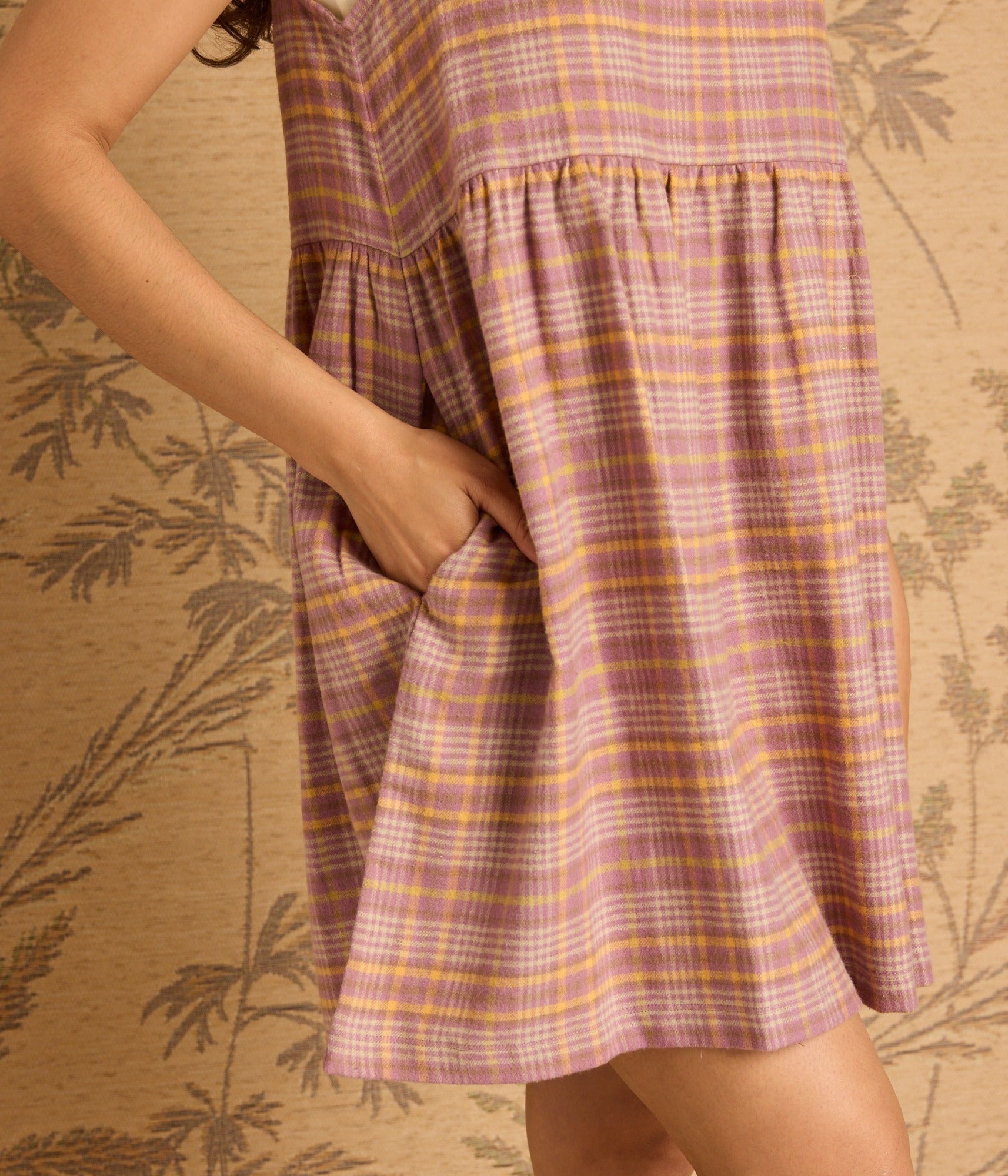 Glenwood Flannel Dress - Blossom Plaid