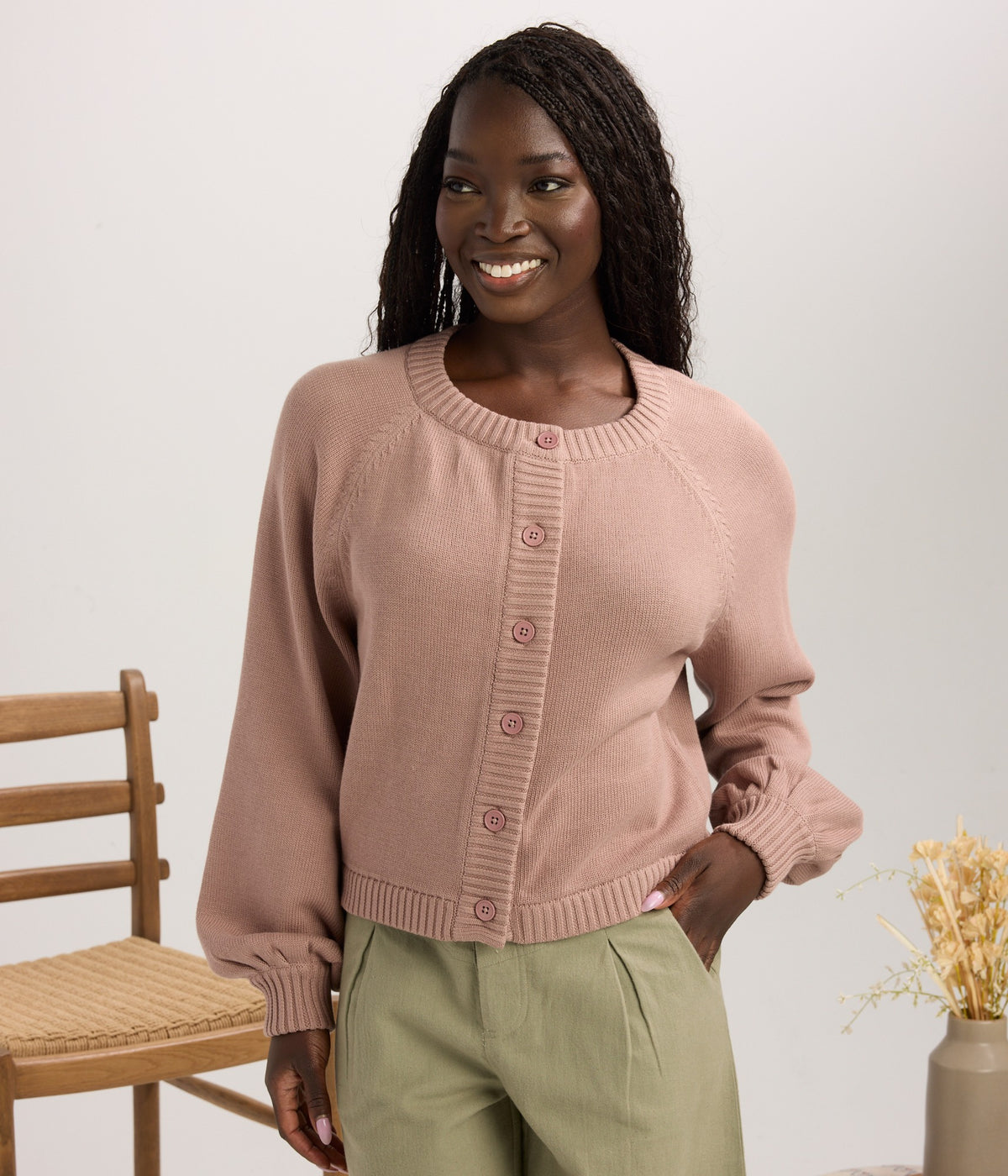 Banks Cardigan - Flint
