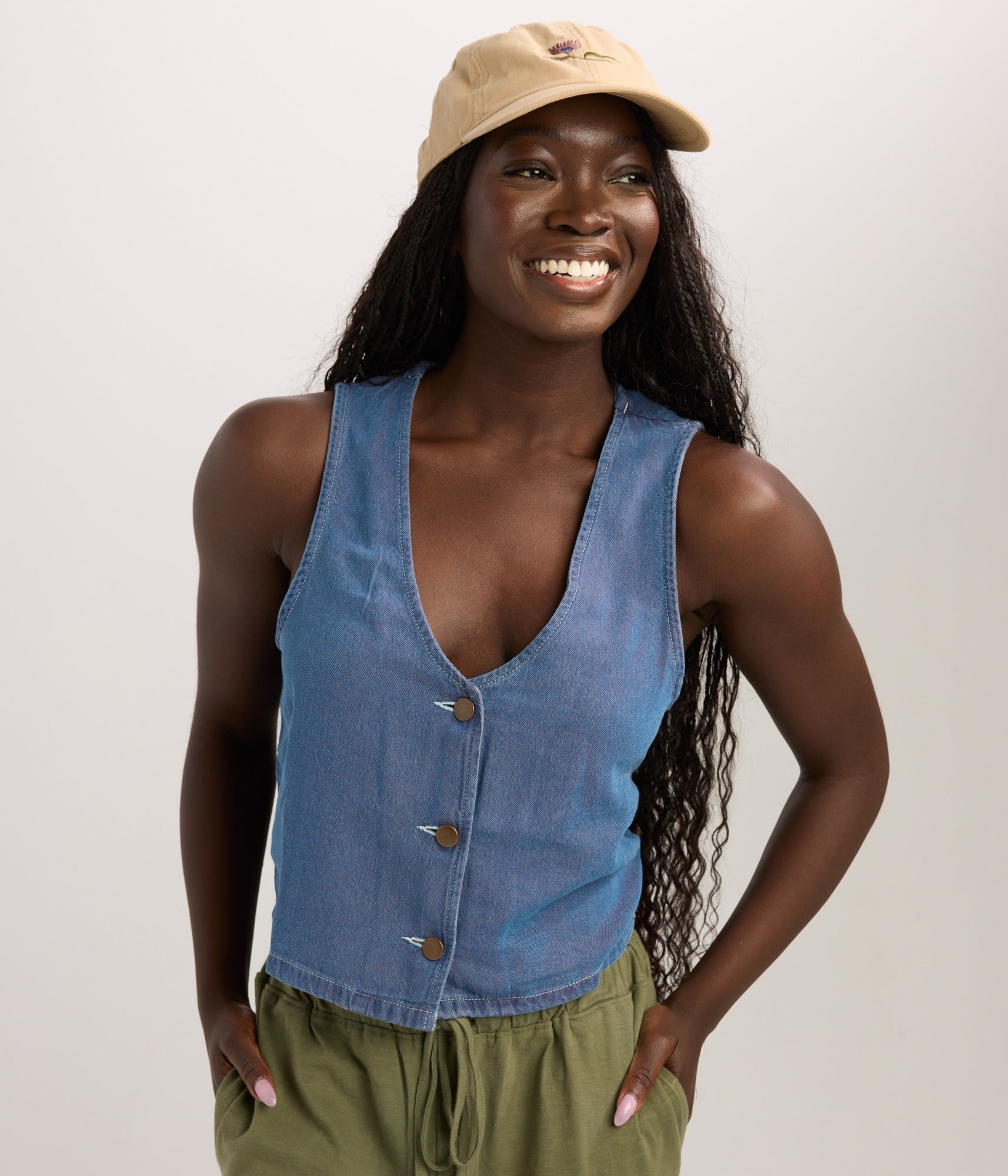 Beverly Vest - Dark Wash