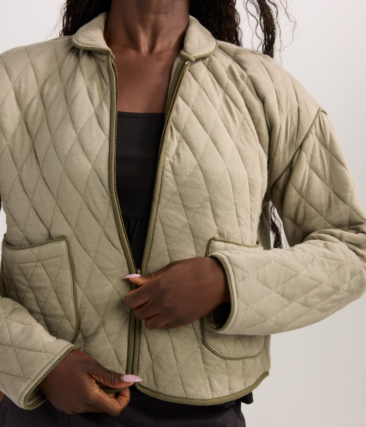 Elderberry Quilted Jacket - Agave