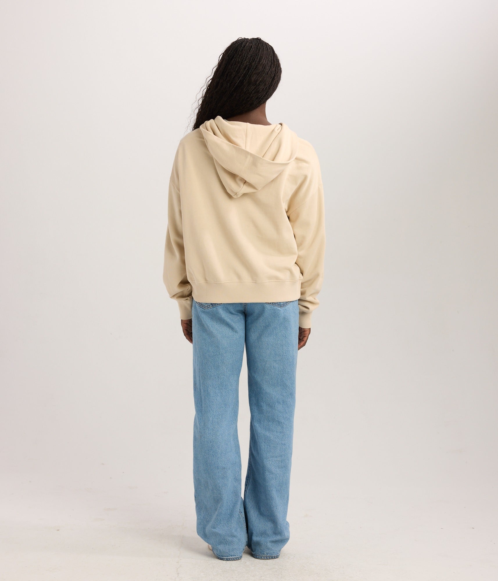 Womens Relaxed Hoodie - Taupe