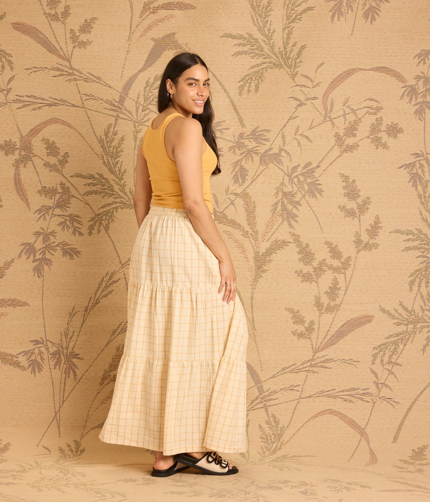 Haylea Skirt - Pearl/Mandarin