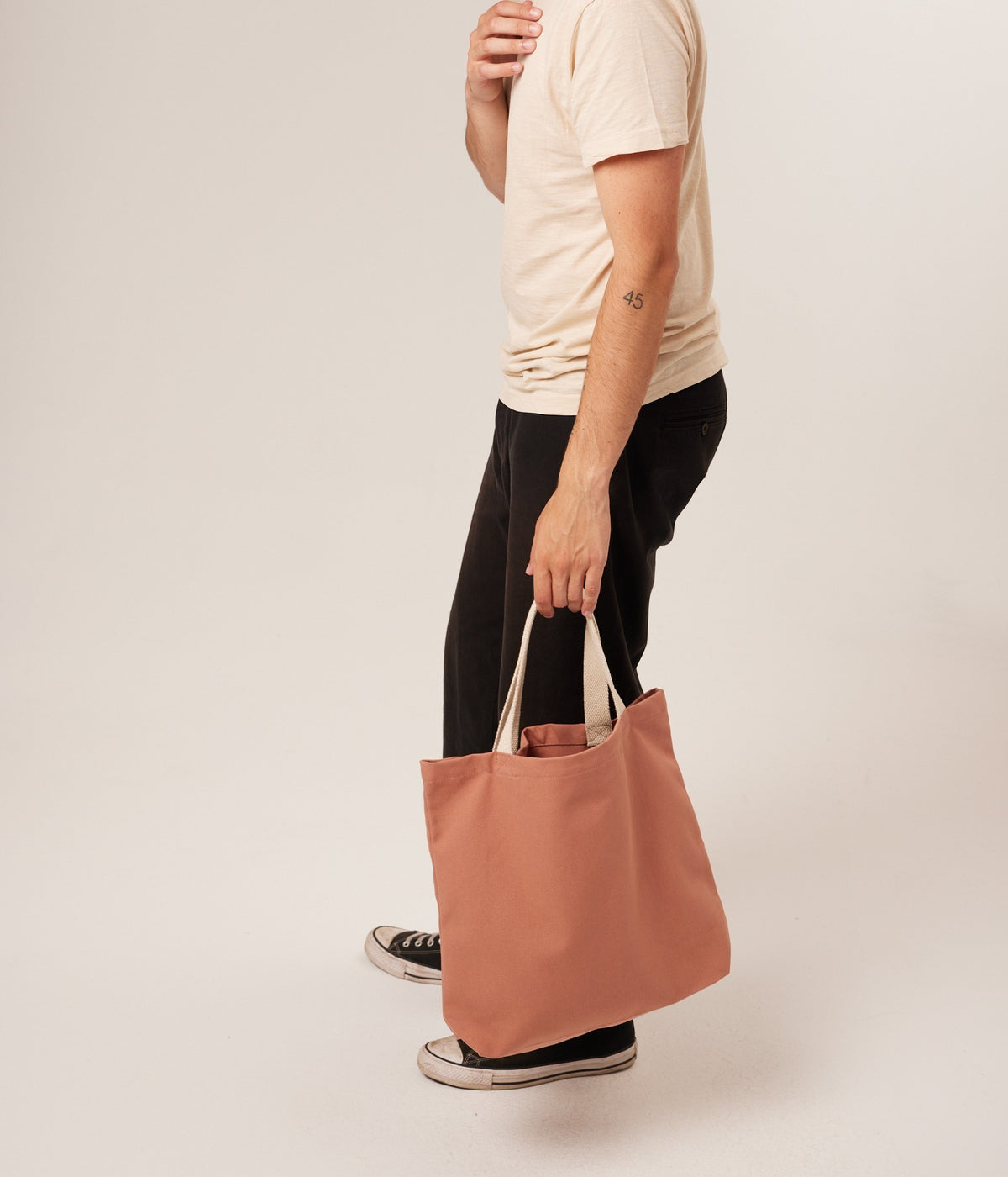 Organic Canvas Tote Bag - Clay