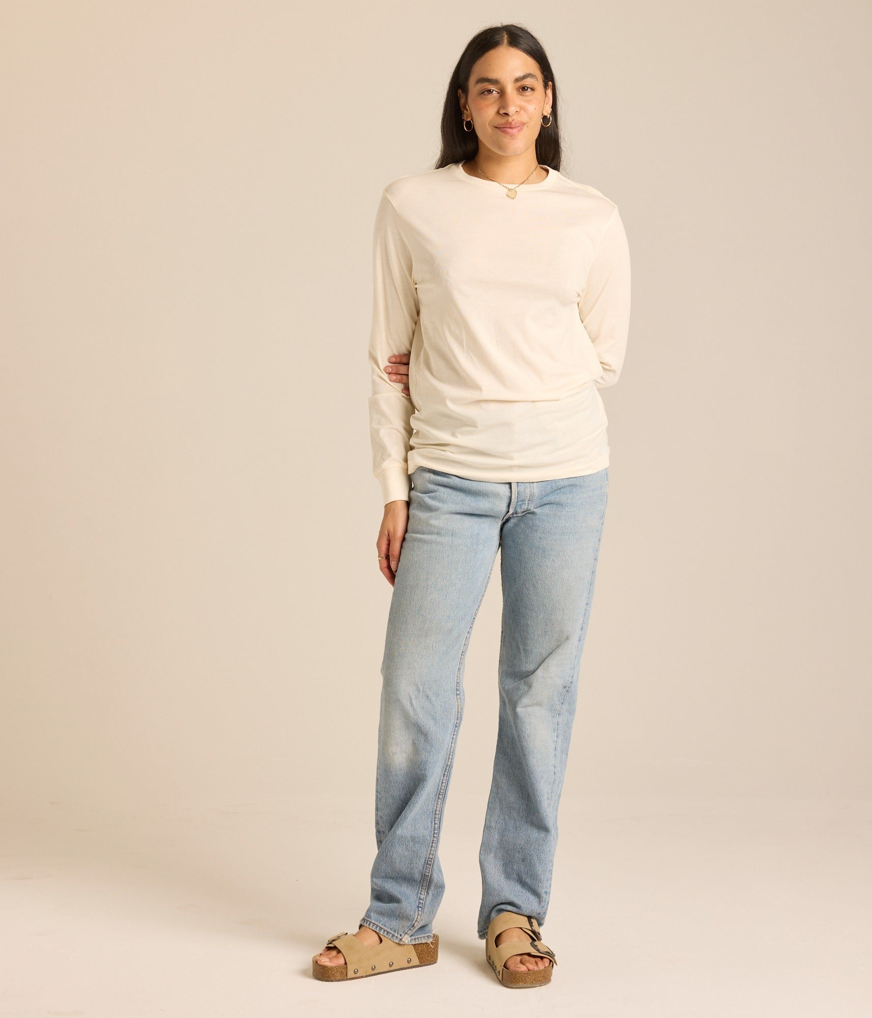 Women's Relaxed Long Sleeve - Stone