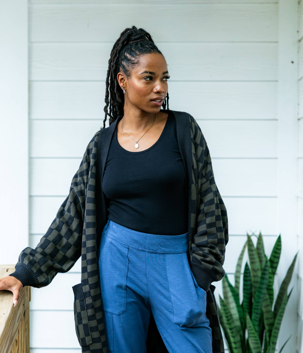 Baldwin Long Cardigan - Black