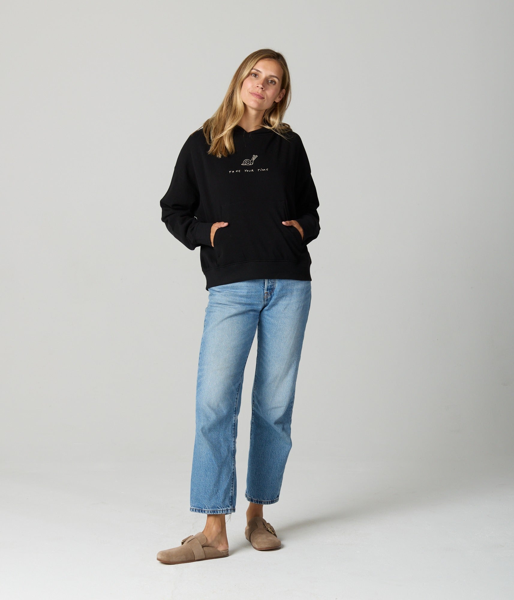 Take Your Time Women's Hoodie - Black