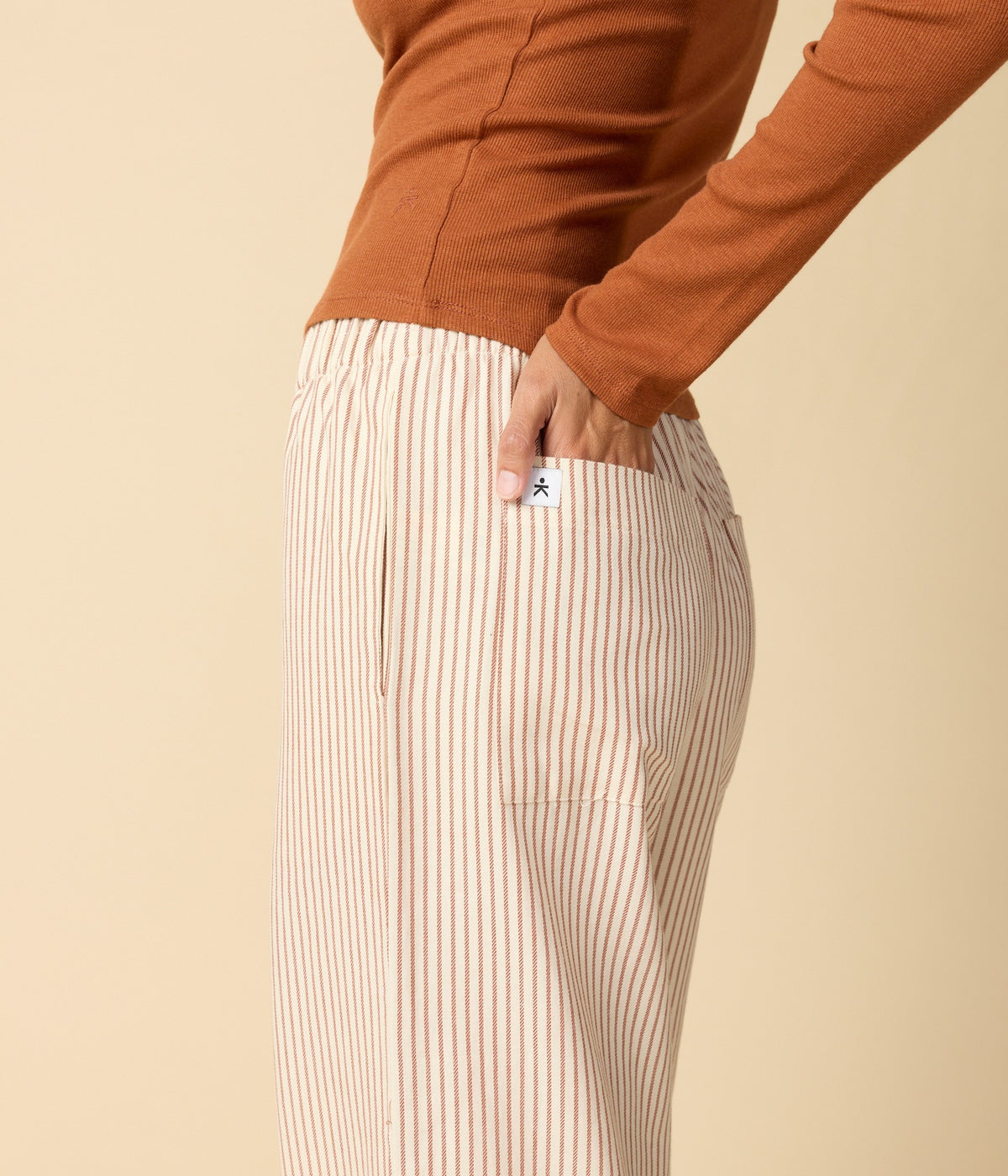 Ciara Flannel Pant - Pearl/Copper