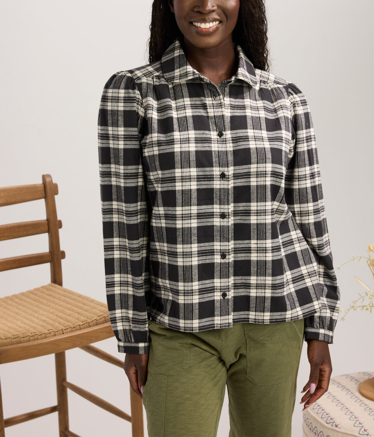 Rosemont Flannel - Black/Pearl