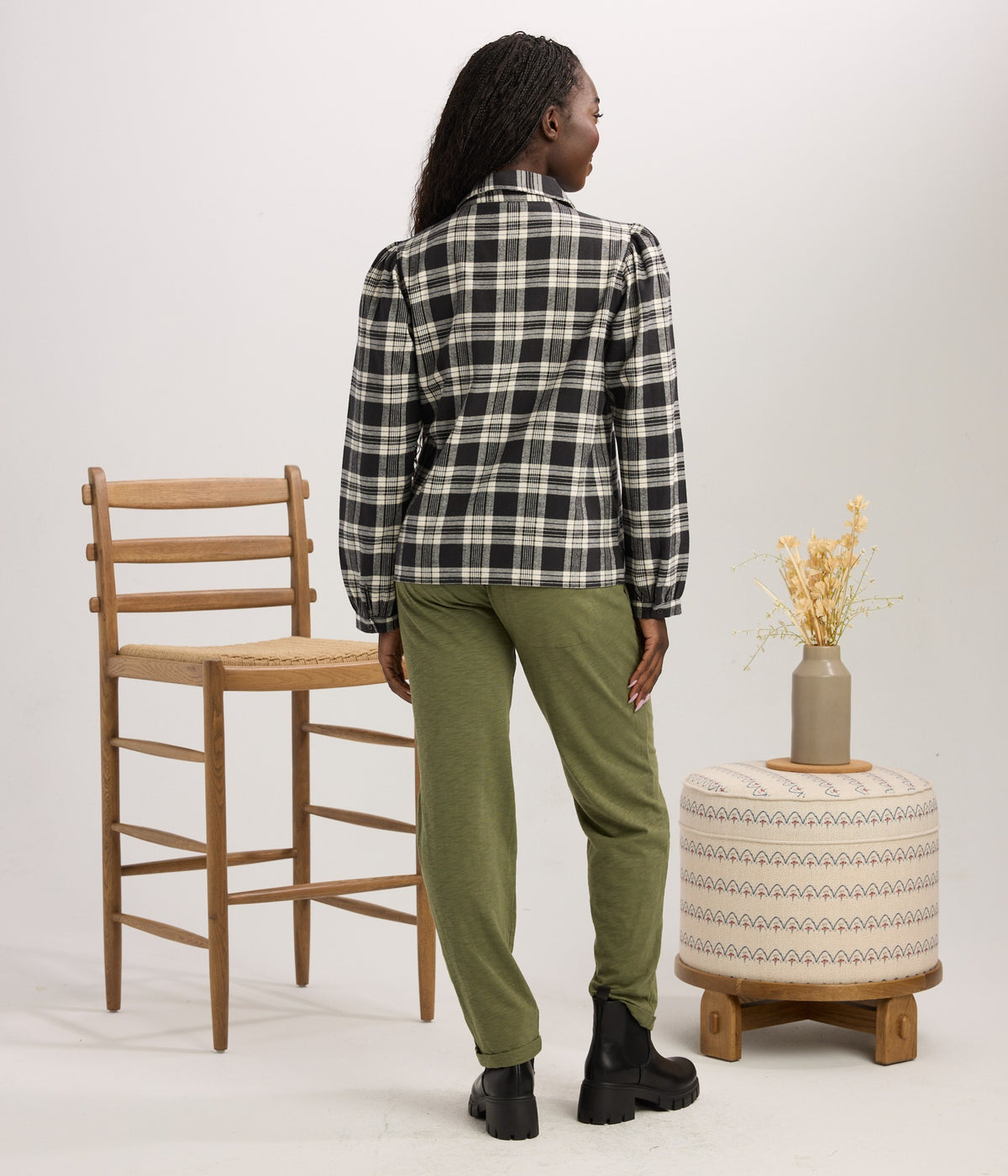 Rosemont Flannel - Black/Pearl