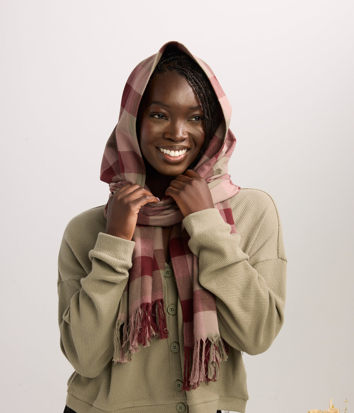 Jones Scarf - Flint Plaid